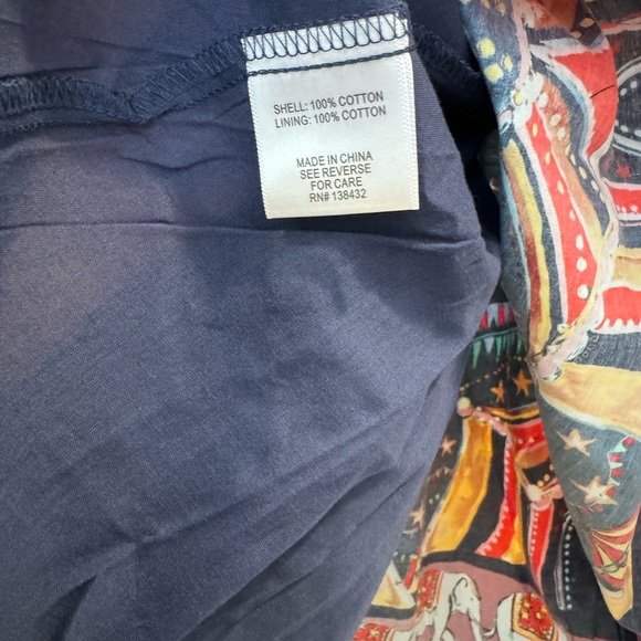 A-line cotton skirt with circus motif - Picture 2 of 4